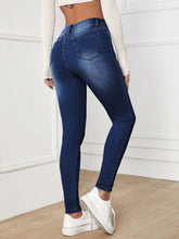 High Waisted Zip Up Skinny Jeans